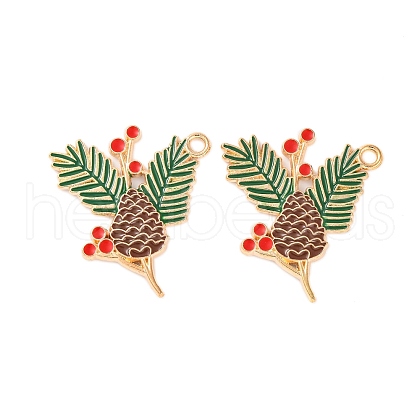 Golden Plated Alloy Enamel Pendants ENAM-Z017-06G-1