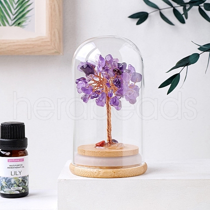 Natural Amethyst Chips Tree Decorations PW-WG72391-01-1
