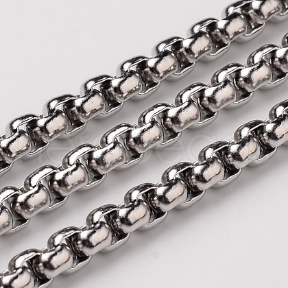 304 Stainless Steel Box Chains CHS-L015-19-1