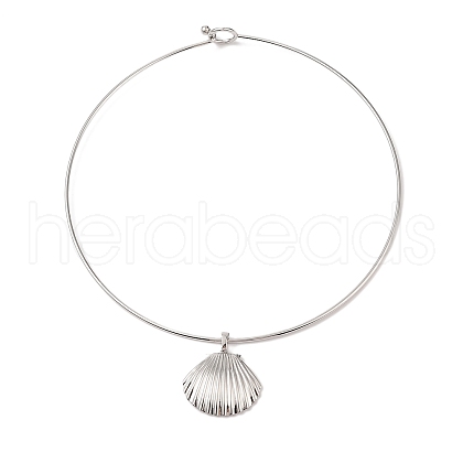 Brass Charm Necklace BJEW-Q350-07D-P-1