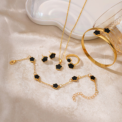 Alloy Enamel Jewelry Sets PW-WG60687-04-1