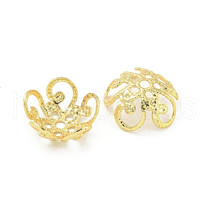 Rack Plating Brass Bead Caps FIND-T071-13G-01-1