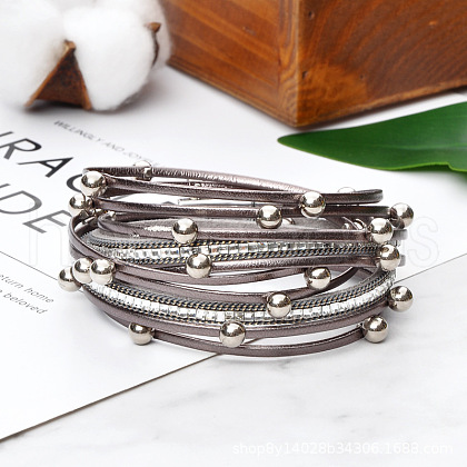 PU Leather Multi-layered Bracelets WG13214-06-1