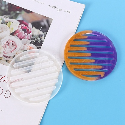 Flat Round Silicone Cup Mat Molds DIY-I065-06-1