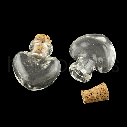 Heart Glass Bottle for Bead Containers X1-AJEW-R045-02-1