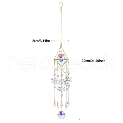 Diamond Metal Hanging Ornaments PW-WG17143-02-1