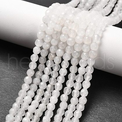 Natural White Jade Bead Strands G-R344-4mm-21-1