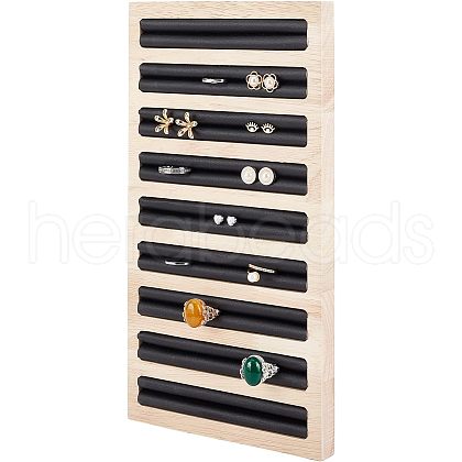 Bamboo Wood Earring Display Plates EDIS-WH0016-003-1
