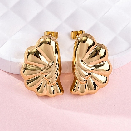 304 Stainless Steel Stud Earrings for Women EJEW-A125-76G-1