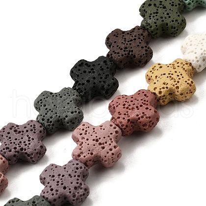 Natural Lava Rock Beads Strands G-L498-E02-01E-1