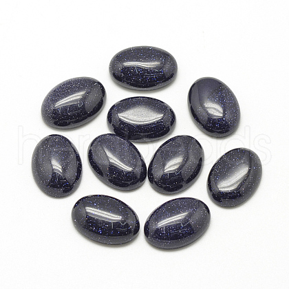 Synthetic Blue Goldstone Cabochons X-G-R415-13x18-34-1