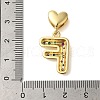 Rack Plating Brass Micro Pave Clear Cubic Zirconia Perdants KK-C067-12G-F-3