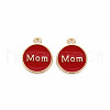 Mother's Day Alloy Enamel Charms ENAM-T016-11G-RS-2