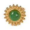 Round Natural Mixed Stone Finger Rings RJEW-Q822-16G-3