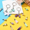 DIY Iron & Glass Bottle with Faux Suede Tassel Pendant Keychain Making Kits DIY-YW0009-99-5