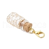 Copper Wire Wrapped Glass Wishing Bottle Pendant Decoration HJEW-JM03302-02-4