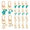 Turtle Starfish Synthetic Turquoise Pendant Decorations HJEW-PH01918-1