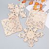 Natural Solid Wood Carved Onlay Applique Craft WOOD-WH0101-64-6