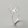 Adjustable Brass Finger Ring Components KK-WH0044-85-1