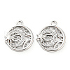 Brass Micro Pave Cubic Zirconia Charms KK-E090-37P-1