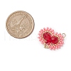 Glass Seed Beaded Pendants PALLOY-MZ00388-02-2