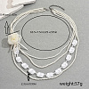Elegant Vintage Plastic Multi-Layer Pearl Flower Pendant Necklaces for Women LQ8641-5