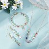  48Pcs 8 Colors Evil Eye Alloy Enamel European Beads ENAM-NB0001-50-2