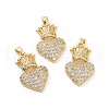 Brass Micro Pave Cubic Zirconia Pendants KK-A181-VA302-2-2
