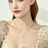 Acrylic & Alloy Pendant PALLOY-CA00010-6