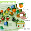 FIBLOOM 40Pcs 8 Styles Handmade Lampwork Fruit Beads LAMP-FI0001-04-4