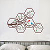 6Pcs 6 Styles Hexagon PET Hollow Out Drawing Painting Stencils DIY-WH0394-0028-7