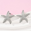 Brass Stud Earrings EJEW-R032-06P-3