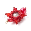 Seed Beads Beaded Charms PALLOY-MZ00351-05-4