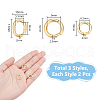 Unicraftale 6Pcs 3 Styles Brass Twister Clasps KK-UN0002-52-4