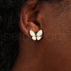 Natural Shell Butterfly Stud Earrings for Women QN3948-4