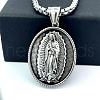 Retro Rock Punk Men's Greek Mythology Stainless Steel Pendant Necklaces JI4660-4