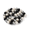 Faceted Round Shell Pearl Beads Strands BSHE-XCP0001-75-3