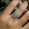 Retro Brass & Cubic Zirconia Finger Rings FS-WGF6FC6-05-4