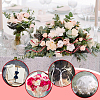 AHADERMAKER 3 Rolls 3 Colors Polyester Lace Trim with Round Plastic Beads OCOR-GA0001-90-6