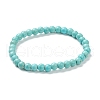 Synthetic Turquoise Beaded Stretch Bracelets BJEW-A117-B-14-2