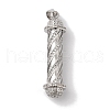 Rack Plating Brass Micro Pave Clear Cubic Zirconia Pendants KK-B092-31P-1