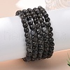 Natural Larvikite Bead Stretch Bracelets X-BJEW-K212-A-046-2
