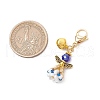 Angel Glass Beaded & Alloy Pendant Decorations HJEW-MZ00193-01-4