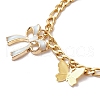 304 Stainless Steel Figaro Chains Bracelets BJEW-JB11604-4
