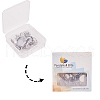 Flat Round Stainless Steel Stud Earring Settings STAS-PH0018-62P-7