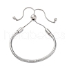 201 Stainless Steel Snake Chain Slider Bracelets for Women STAS-D301-09P-1