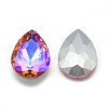 Pointed Back Glass Rhinestone Cabochons RGLA-T017-10x14mm-04-2