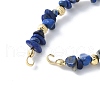 Natural Lapis Lazuli Chip Beaded Bracelet Making KK-F892-19G-2