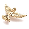 Brass Micro Pave Clear Cubic Zirconia Pendants ZIRC-L075-66A-G-2