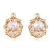 Brass Micro Pave Clear Cubic Zirconia Charms KK-N216-562LG-2